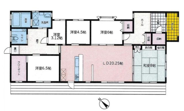大網白里市みどりが丘2　平屋中古戸建の間取り|図面と現況に相違がある場合、現況を優先致します。