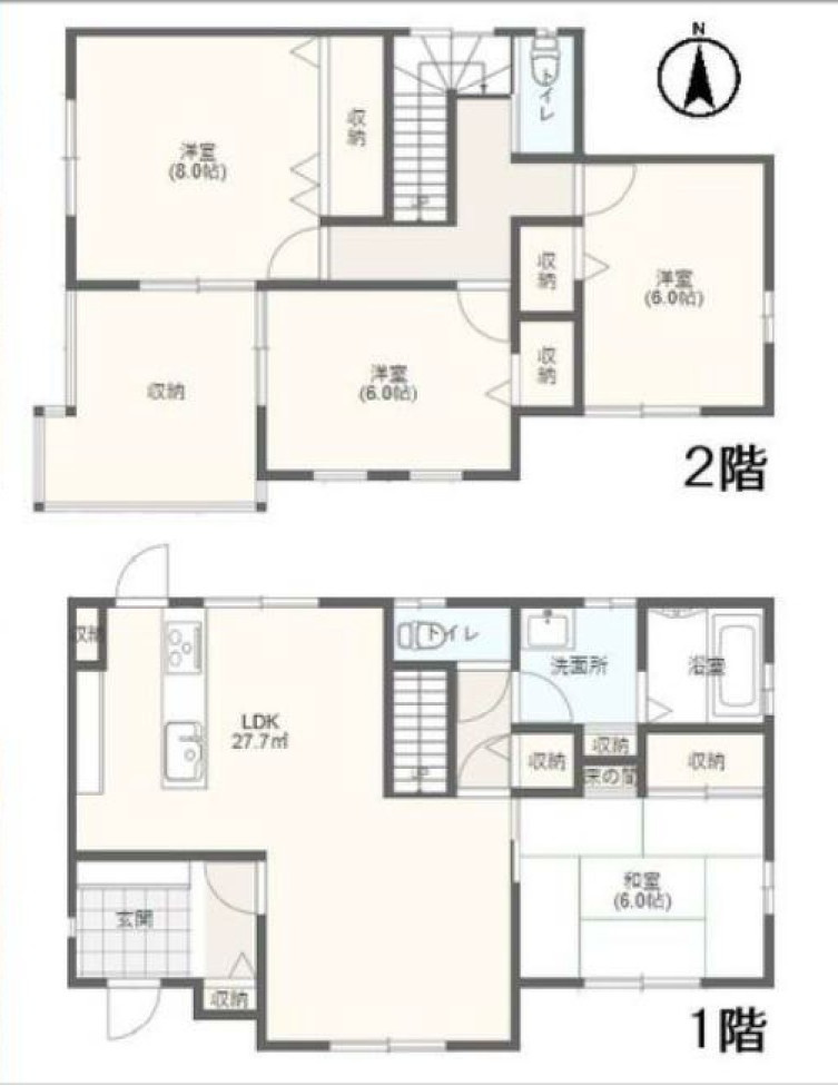 【中古戸建】本庄市今井　の間取り|■間取り図｜敷地面積：310.93（約94.05坪）　建物面積：106.66（約32.26坪）