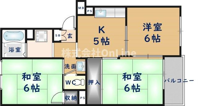 【間取り】 | 若草ハイツ