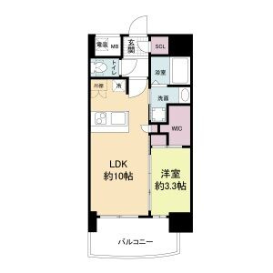 セレニテ新大阪カルムの間取り