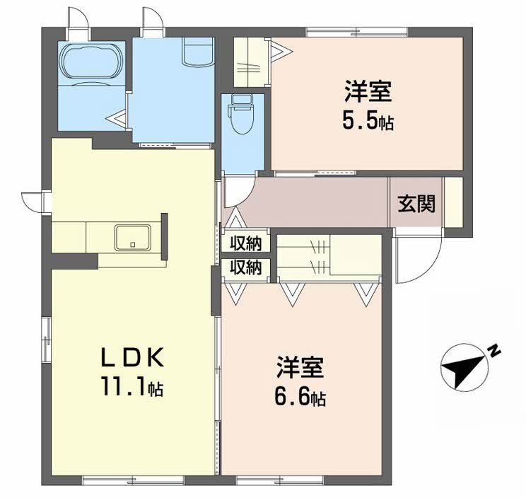 シャーメゾン丸尾 A棟の間取り