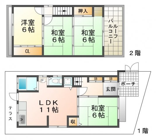 舞子台1丁目戸建の間取り