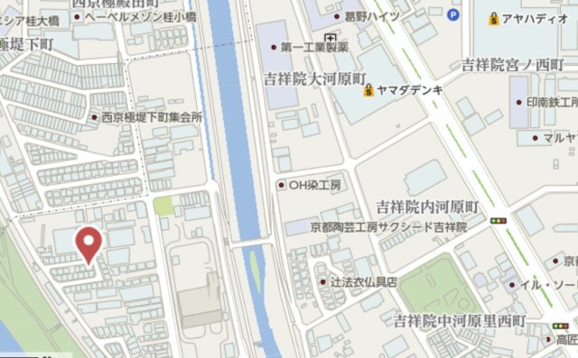 京都市南区吉祥院流作町　中古戸建の地図