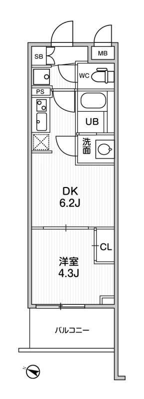LIMERESIDENCE HIKIFUNEの間取り