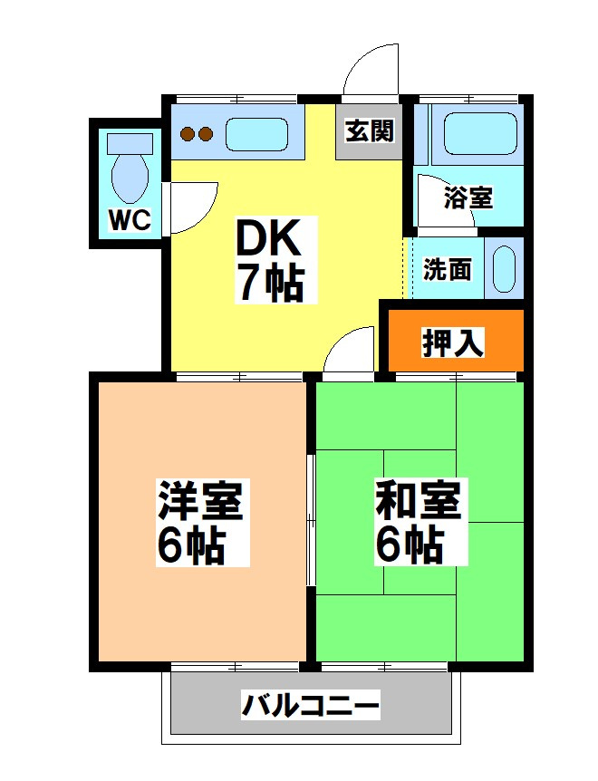 三鷹市上連雀８丁目のアパートの間取り
