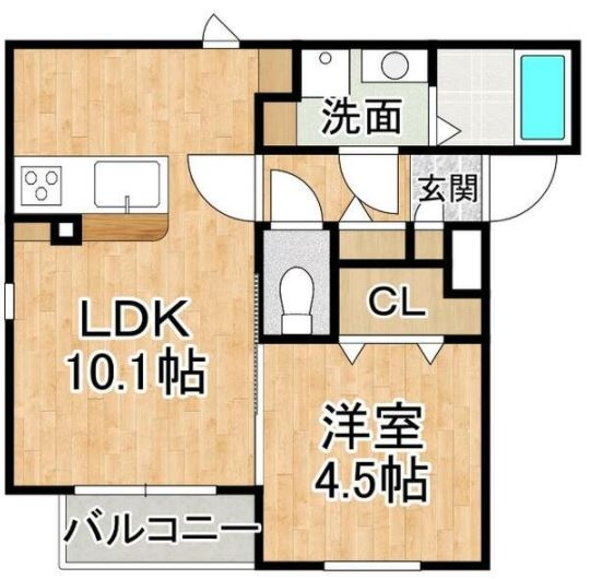ユーズフォレシア小頭町【キャッシュバック対象物件】の間取り