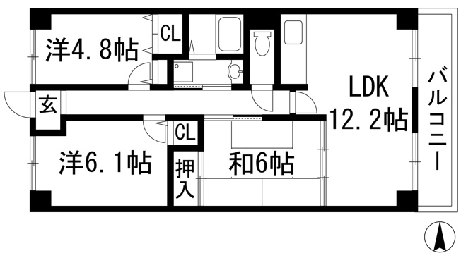 【間取り】 | グレンツェント甲東園