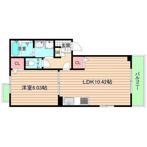 大阪市城東区野江２丁目のアパートの間取り