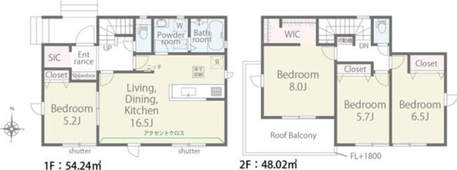 【間取り】 | 加須市東栄2丁目　01期　LiGNAGE-NEX-G　新築戸建　全1棟　1号棟