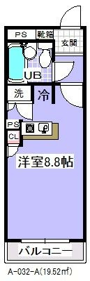 ローズガーデンＡ３２番館(A-032)の間取り