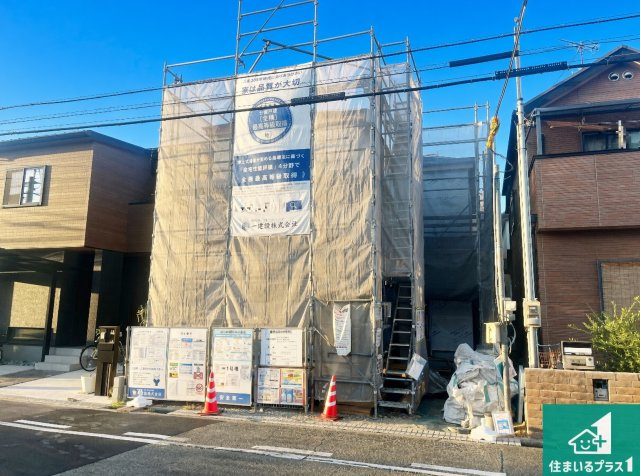 明石市藤が丘　第6期　新築一戸建ての前面道路含む現地写真|周辺は落ち着いた街並みの住宅地！子育てがしやすい住環境です！まだ未完成ですが、現地でしかわからない事もございます。是非一度ご覧ください。