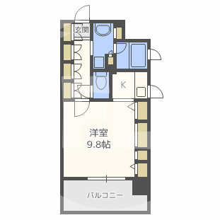 KAISEI梅田の間取り|KAISEI梅田　開放感のある間取り