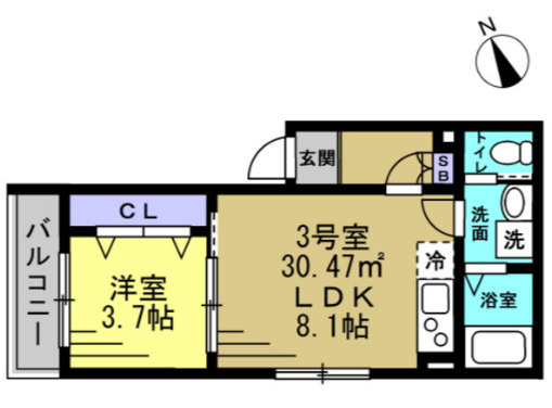 Lavage 上本郷の間取り