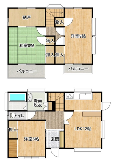 古河市尾崎 リフォーム物件　の間取り|〇3LDK〇
全居室6帖以上！
内装リフォーム済みです♪