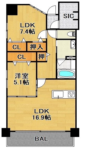 セレア日吉の間取り