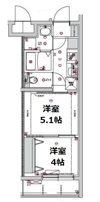 クレストタップ京都丹波口の間取り