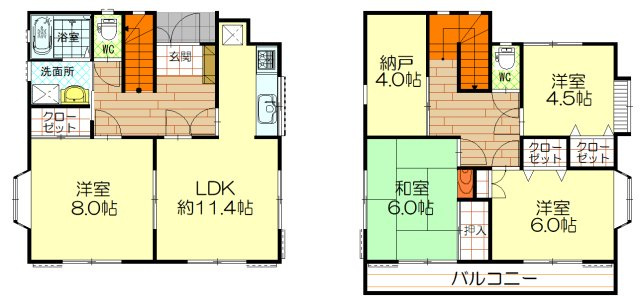 久喜東3丁目貸家の間取り