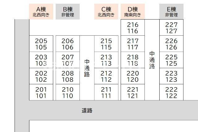 ローズアパート(Q-054C)の区画図