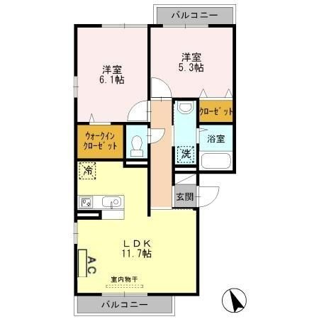 デュオ砂口の間取り