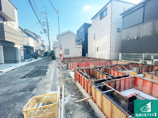 ■高槻市南松原町　新築一戸建ての外観|現在の進捗状況です！順調に作業進行中、完成が待ち遠しいです！詳細の間取り等、お気軽にお問い合わせください！