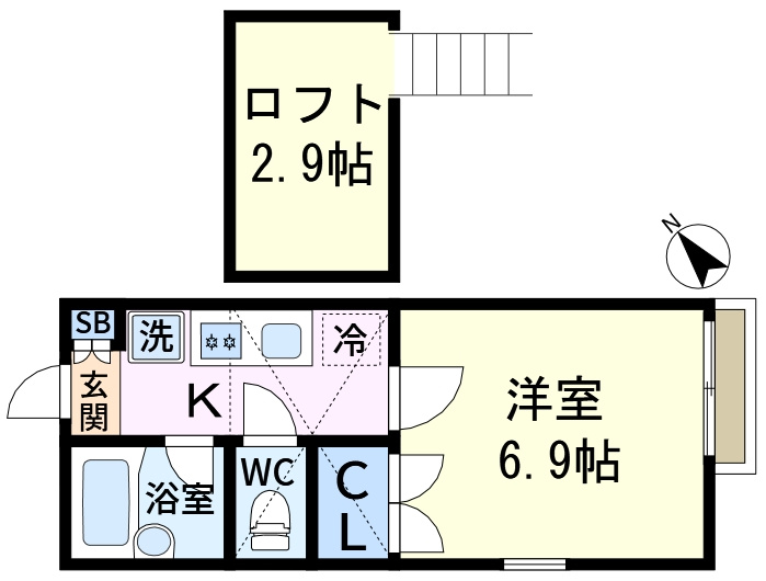 ライフガーデン西一之江Ⅴの間取り