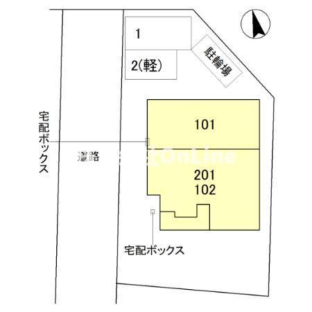 【区画図】 | D-roomあいおいⅡ