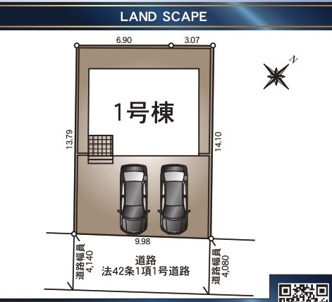 【新築戸建て】秋田市土崎港相染町第6の区画図