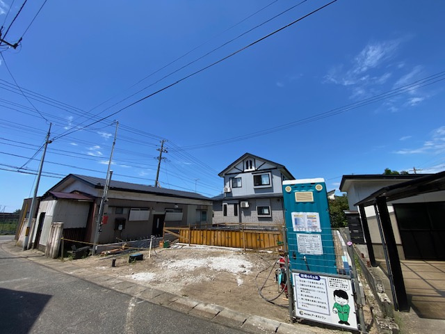 【新築戸建て】秋田市土崎港相染町第6の前面道路含む現地写真|2026年8月8日撮影