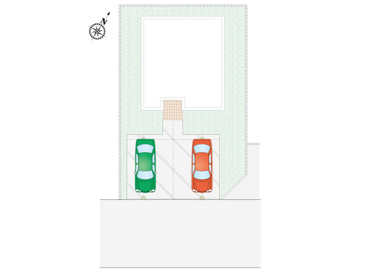 南側道路に面した、陽当たり良好な区画です。