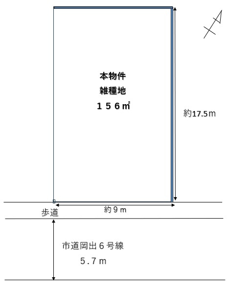 湖南市岡出二丁目土地の土地図
