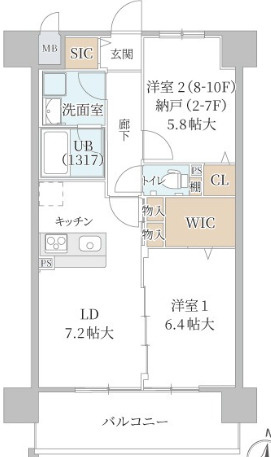 ラフィネール大阪十三の間取り