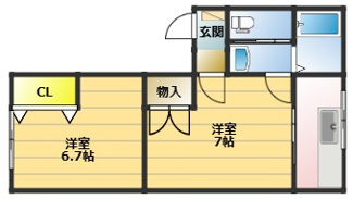 【間取り】 | サンハイツルアラル　1号館