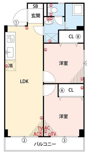 セイコービルの間取り|使い勝手の良い間取りです♪