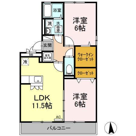 パストラル A棟の間取り