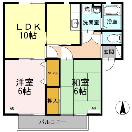 アムール B棟の間取り
