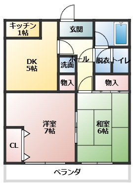 【間取り】 | コーポサンライフ１