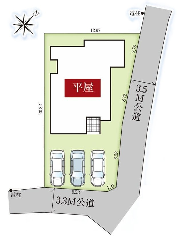 GRAFARE　本庄市小島の区画図|図面と現況が異なる場合、現況を優先とします。