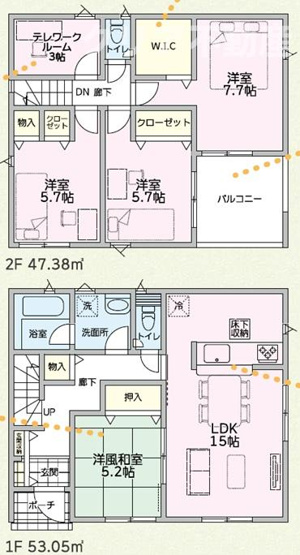 【間取り】 | 8/20値下げ！全室南向き☆伊勢崎市境米岡新築