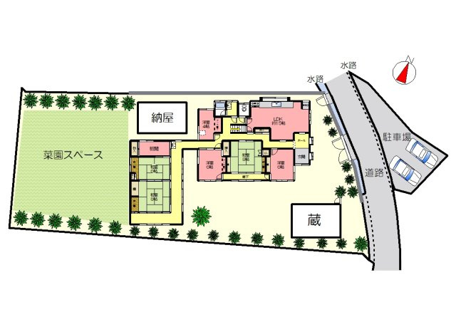 丹波市市島町上牧の中古一戸建の区画図