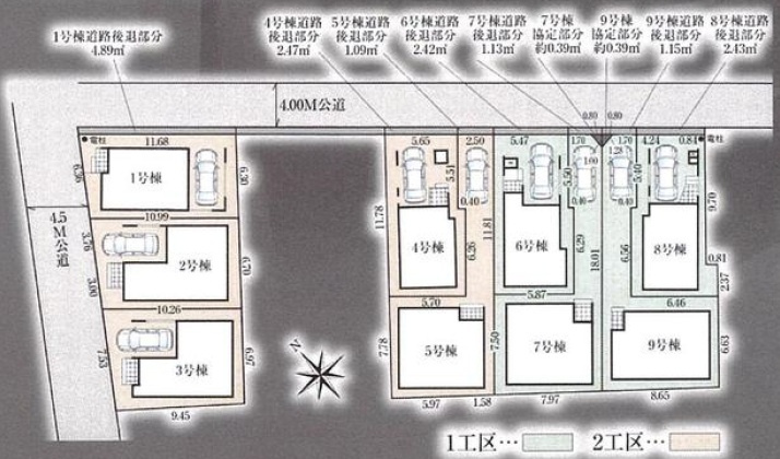 グラファーレ市川市本行徳の区画図