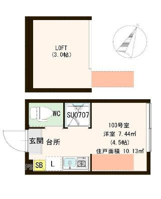 北区東十条１丁目のアパートの間取り