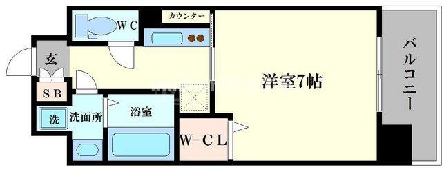 レオンヴァリエ大阪ベイシティⅡの間取り