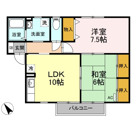 【間取り】 | セジュール富田Ⅰ