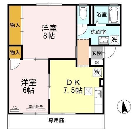 【間取り】 | ビューラーＴ．Ｋ　B棟　