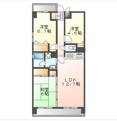 【間取り】 | ル・サンク西市