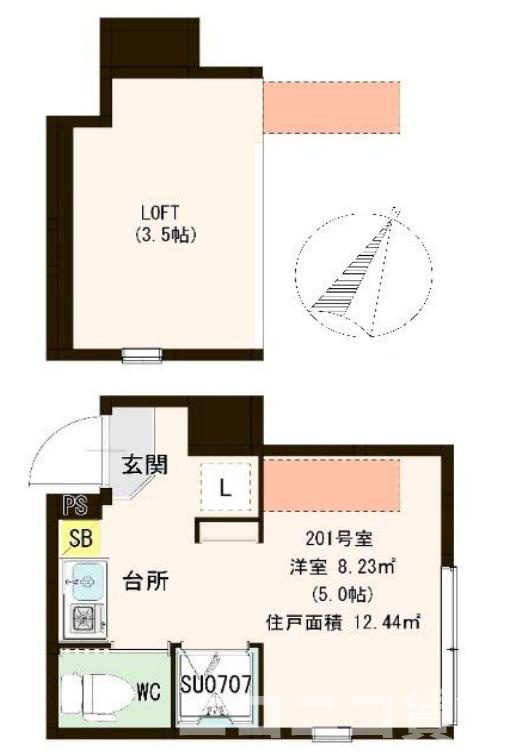北区東十条１丁目のアパートの間取り