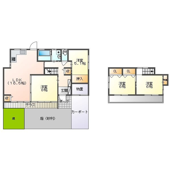 【間取り】 | 瀬戸町戸建