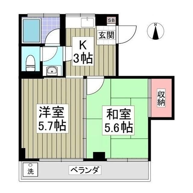 関コーポの間取り