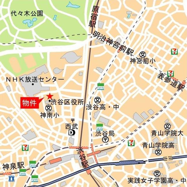 パークコート渋谷ザタワーの地図