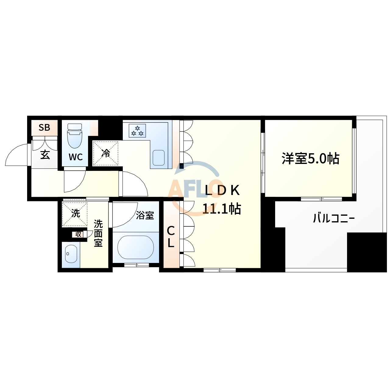 リーガル西長堀Ⅱの間取り|リーガル西長堀Ⅱ　間取り